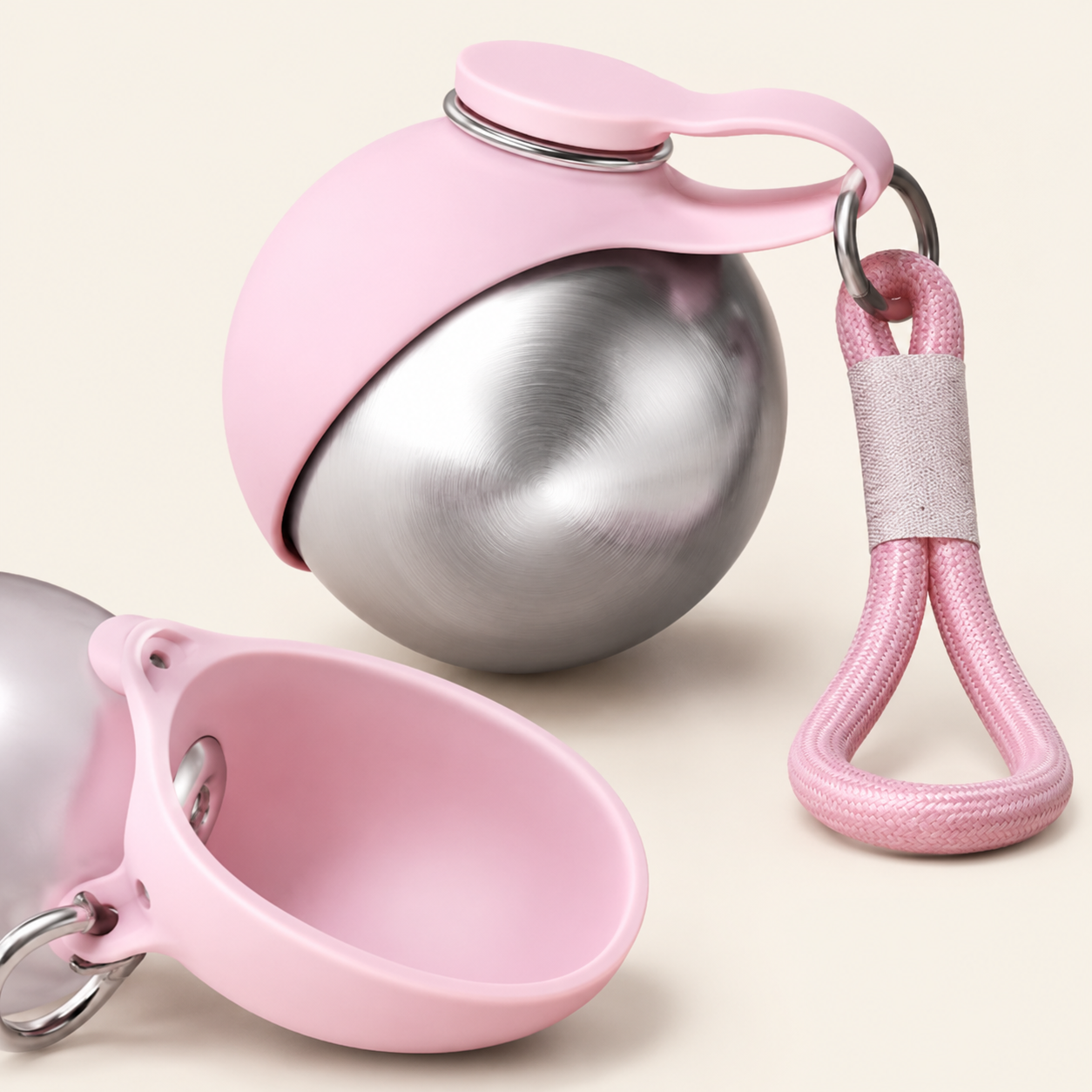 PawTrail Duo Hundetrinkflasche – Farbvarianten Pink und Blau im Überblick